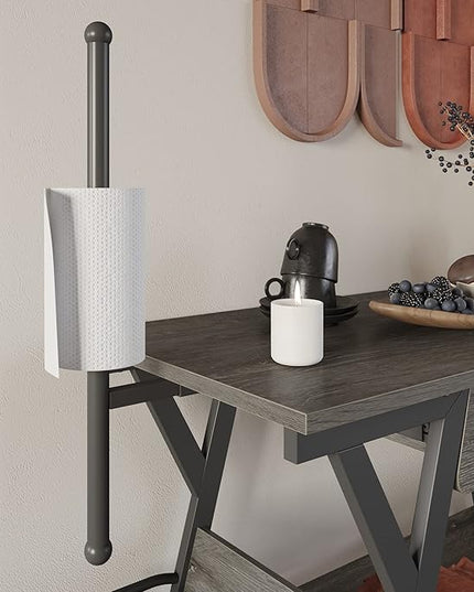 Bestier Coffee Bar Station, Kitchen Island Cart with Storage, Coffee Cart with Drawer, Paper Towel Holder and Lockable Wheels, Bar Table for Dinning Room Living Room, Gray - LeafyLoom