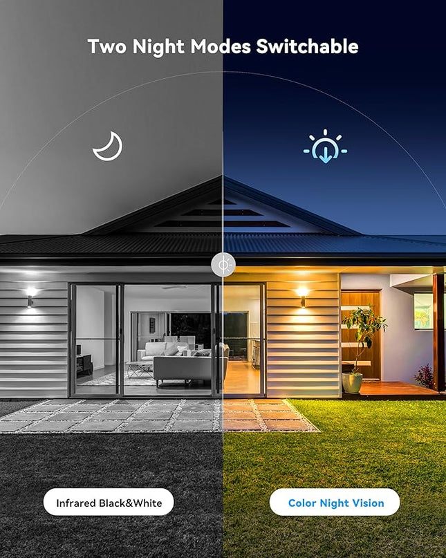 Swann Home Security Camera System with 2TB HDD, 8 Channel 4 Cam, POE Cat5e NVR 4K HD Video, Indoor or Outdoor Wired Surveillance CCTV, Color Night Vision, Heat Motion Detection, LED Lights, 886804FB SwannUSA