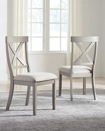 Signature Design by Ashley Parellen Modern Farmhouse Upholstered Dining Chair, Set of 2, Gray - LeafyLoom