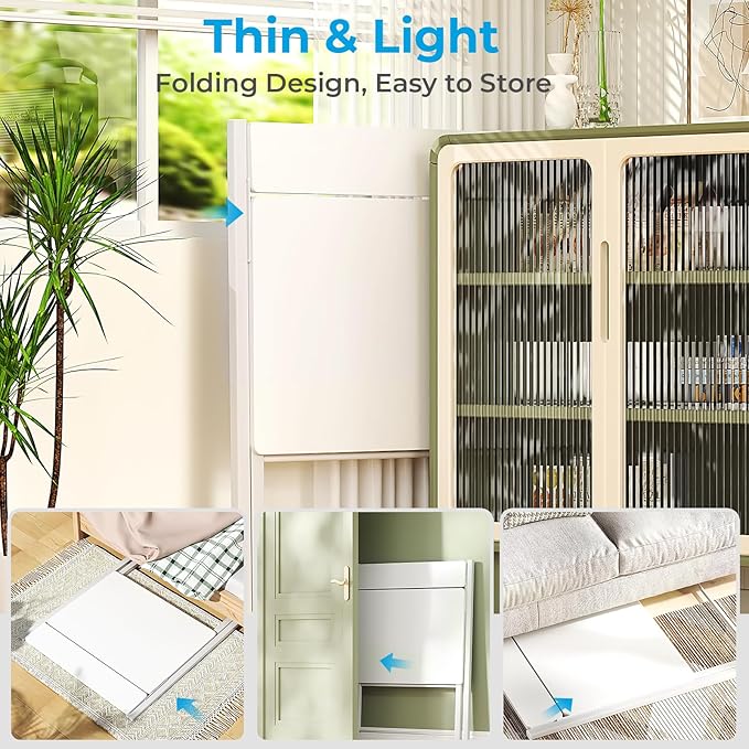 GreenForest Folding Desk No Assembly Required Small Size, 2-Tier Foldable Computer Desk with Shelf for Home Office, Space Saving Portable Laptop Study Foldable Table for Small Spaces, White - LeafyLoom