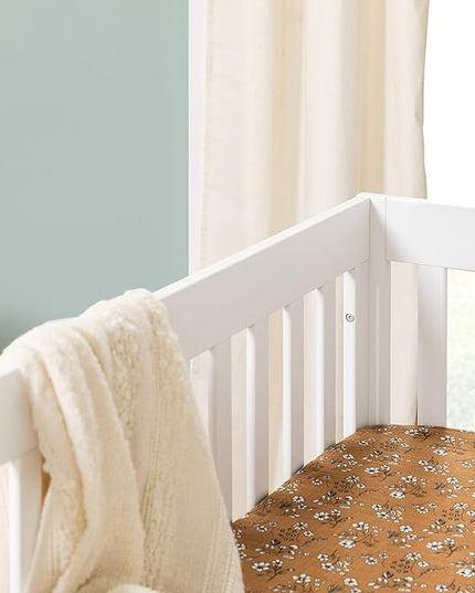 Babyletto Modo 3-in-1 Convertible Crib with Toddler Bed Conversion Kit in White, Greenguard Gold Certified - LeafyLoom