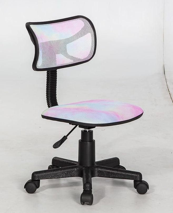 Rainbow Tiedye Desk Chair 21D x 21W x 33H in - LeafyLoom