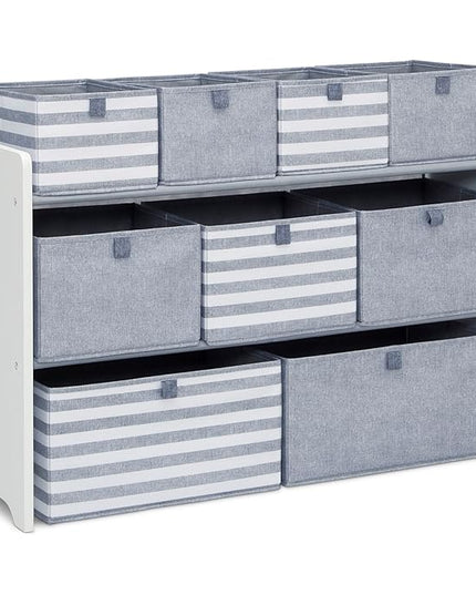 GAP GapKids Deluxe Toy Organizer - Greenguard Gold Certified, Grey/White - LeafyLoom