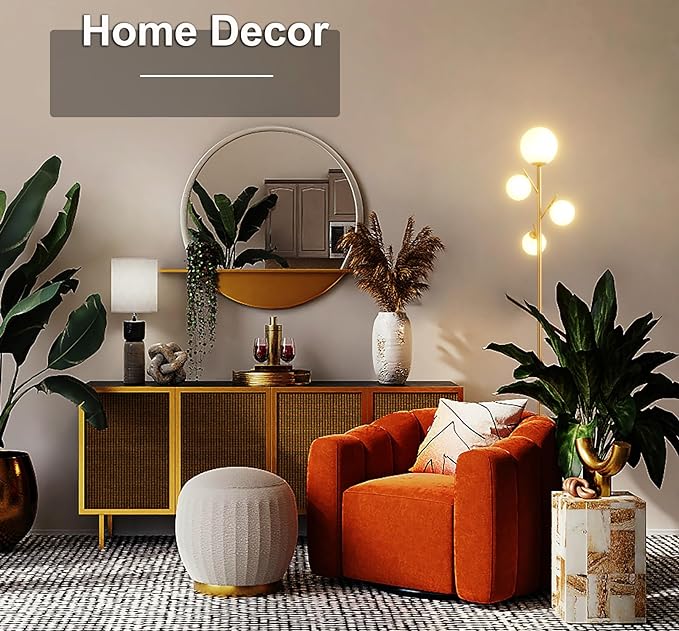 4 Globe Gold Floor Lamp, Modern Sputnik Tree Standing Lamp with Frosted Glass Ball Lampshade & 3000K LED Bulbs, Mid Century Contemporary Tall Lamp for Living Room, Bedroom - Antique Brass - LeafyLoom
