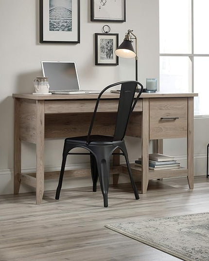 Sauder Summit Station Desk, L: 52.09" x W: 19.29" x H: 29.02", Laurel Oak finish - LeafyLoom