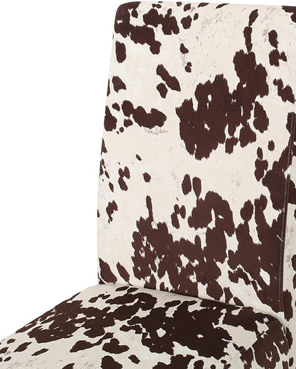Christopher Knight Home Evelyn Contemporary Velvet Dining Chairs (Set of 4), Milk cow, Espresso - LeafyLoom