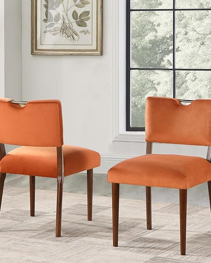 NicBex Haerin-SD-00135-LWJ Dining Chairs, 23"x19"x33", Orange - LeafyLoom
