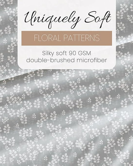 Linen Market 4 Piece King Bedding Sheet Set (Wheatfield Gray) - Sleep Better Than Ever with These Ultra-Soft & Cooling Bed Sheets for Your King Size Bed - Deep Pocket Fits 16" Mattress - LeafyLoom