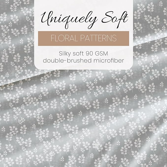 Linen Market 4 Piece King Bedding Sheet Set (Wheatfield Gray) - Sleep Better Than Ever with These Ultra-Soft & Cooling Bed Sheets for Your King Size Bed - Deep Pocket Fits 16" Mattress - LeafyLoom