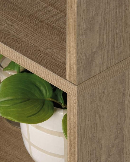 Sauder Beginnings Bookcase With Doors/ Book shelf, Summer Oak finish - LeafyLoom
