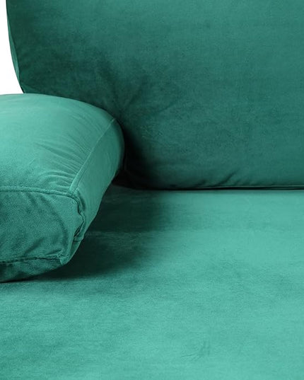 Modern Large Velvet Fabric U-Shape Sectional Sofa, Double Extra Wide Chaise Lounge Couch, Green - LeafyLoom