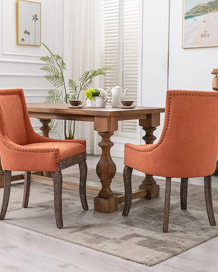 NicBex Haerin-SD-00086-LWJ Dining Chairs, 22.8"x20.8"x35.4", Orange - LeafyLoom
