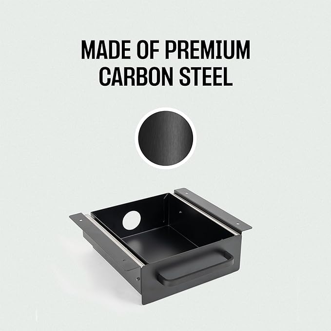 Under Desk Drawer For Desk, Standing Desk Drawer Attachment Under Desk Drawer Slide Out, Carbon Steel Office Drawers Under Desk Pull Out Undermount Drawer, Sliding Underdesk Drawer - 21.5*14*2.8 in - LeafyLoom
