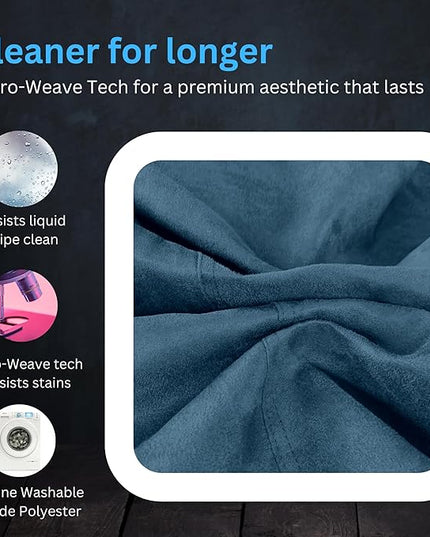 Bean Bag Stuffed Animal Storage Or Cover | No Filler | Extra Large | for Adults Or Kids | Double Stitched | Durable Zipper | Premium Microsuede - LeafyLoom