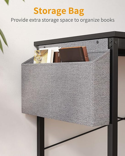 Cubiker Computer Desk 32 inch Home Office Writing Study Desk, Modern Simple Style Laptop Table with Storage Bag, Black - LeafyLoom