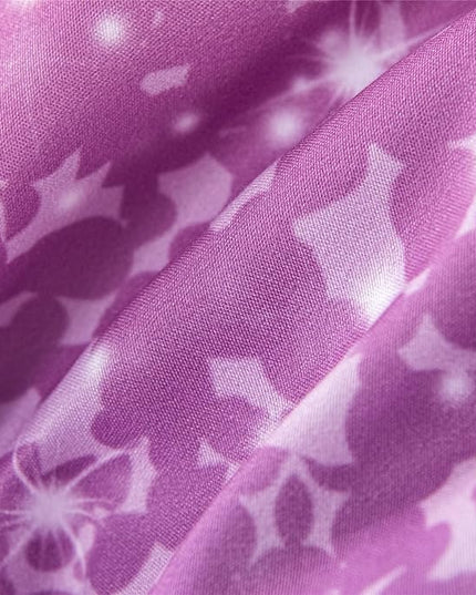 RYNGHIPY 6Pcs Twin Gradient Pink Purple Glitter Comforter Sets for Teens Girls Kids, Colorful Rainbow Glitter Themed Bedding Set - LeafyLoom