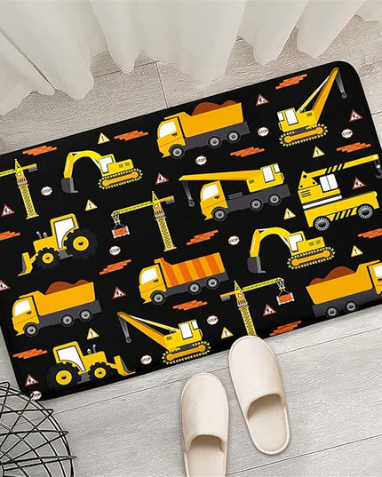 Car Track Rug Construction Play Mat Car Rug for Boys Room Kids Rugs for Playroom Construction Mat for Kids Car Rug for Boys Room Construction Decor for Boys Room,Black 2'×3' - LeafyLoom
