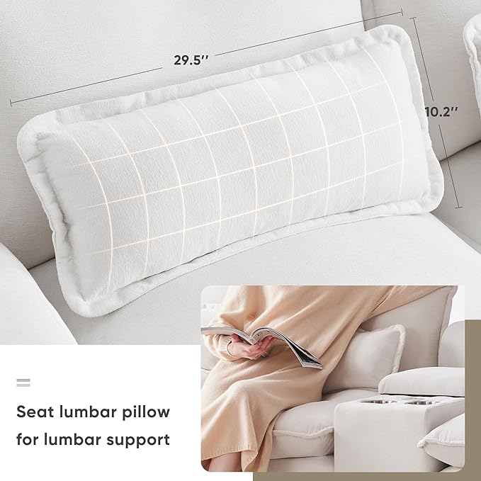 U Shaped Modular Sectional Sofa Deep Seat Oversized Symmetrical Corner Couch with Console,Cupholders and USB Ports, 6 Seater Velvet Upholstered Corner Sofa&Couches with Double Chaise Lounge - LeafyLoom