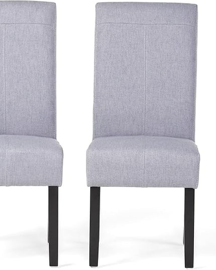 Christopher Knight Home Pertica Fabric Dining Chair (Set Of 2),Wood, Light Grey - LeafyLoom