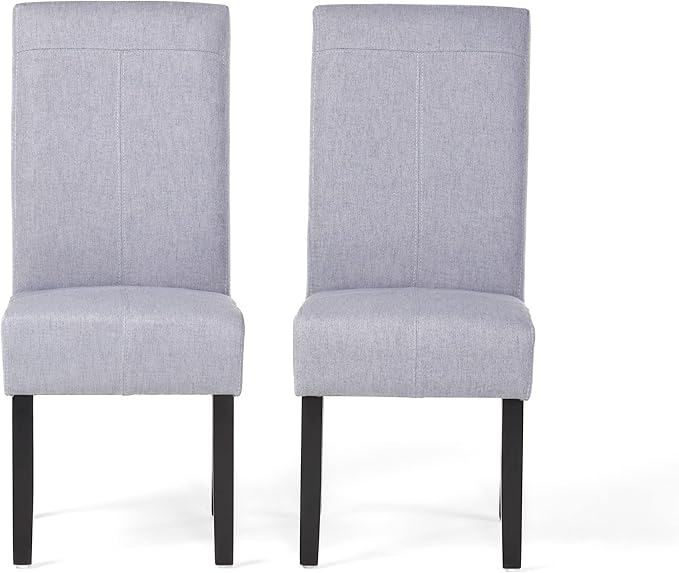 Christopher Knight Home Pertica Fabric Dining Chair (Set Of 2),Wood, Light Grey - LeafyLoom