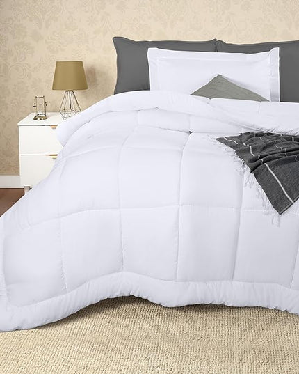 Utopia Bedding Twin Comforter Set Kids with 1 Pillow Sham, Bedding Comforter Sets, Down Alternative White Comforter, Soft and Comfortable, Machine Washable - LeafyLoom