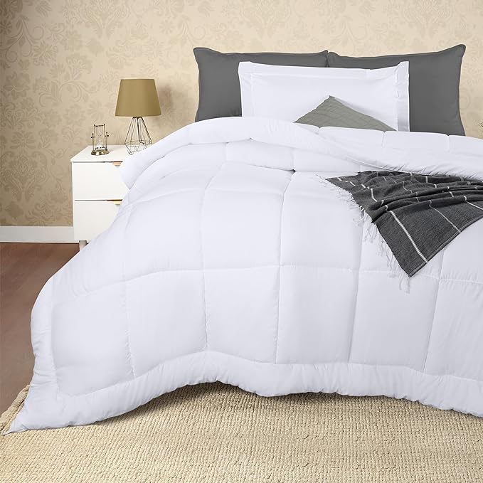 Utopia Bedding Twin Comforter Set Kids with 1 Pillow Sham, Bedding Comforter Sets, Down Alternative White Comforter, Soft and Comfortable, Machine Washable - LeafyLoom