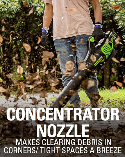 Greenworks 80V (170 MPH / 730 CFM / 75+ Compatible Tools) Cordless Brushless Axial Leaf Blower, Tool Only, 80 Volts - LeafyLoom