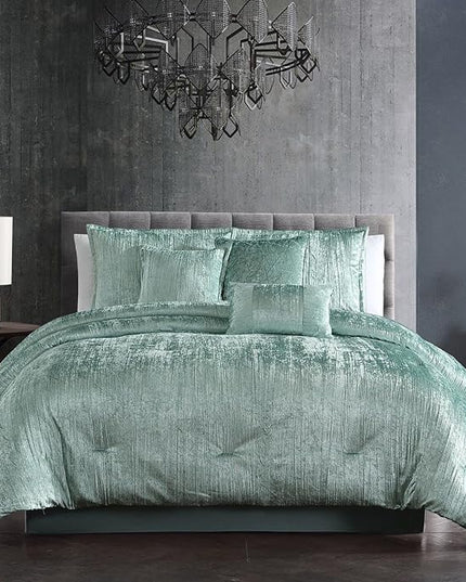 Riverbrook Home Turin Comforter Set, King, Spa, 7-Piece Set - LeafyLoom
