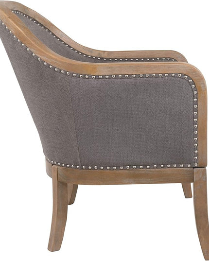 Signature Design by Ashley Engineer Vintage Casual Accent Chair with Nailhead Trim, Brown - LeafyLoom