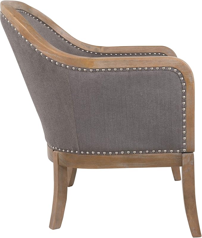 Signature Design by Ashley Engineer Vintage Casual Accent Chair with Nailhead Trim, Brown - LeafyLoom