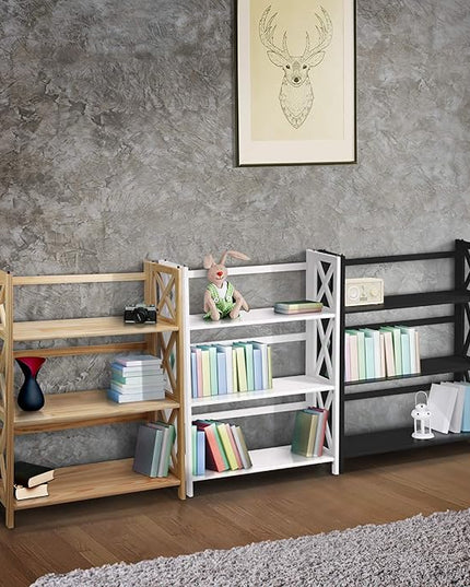 Casual Home Montego 3-Shelf Folding Bookcase, Black (New) - LeafyLoom