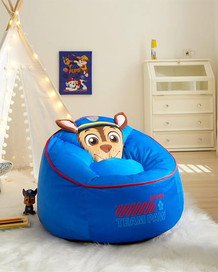 Idea Nuova Paw Patrol The Mighty Movie Hillside by pod Plush Kids Bean Bag Chair, 24" Wx24 Dx17 H - LeafyLoom