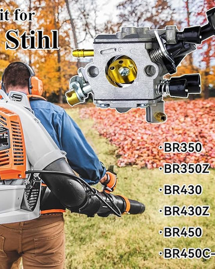 Carburetor Compatible with Stihl BR350 BR350Z BR430 BR450 SR430 SR450 Backpack Blower Replace# 4244 120 0606, Carb Repair Kit Compatible with Zama C1Q-S210 C1Q-S210B C1Q-S209C - LeafyLoom