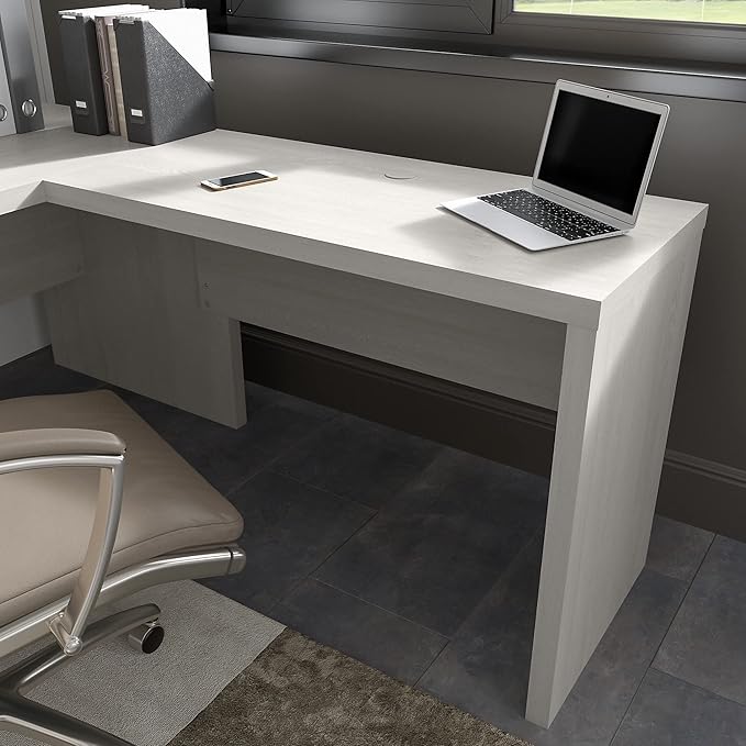 Bush Business Furniture Echo Desk Return/Bridge, Gray Sand - LeafyLoom