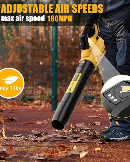Leaf Blower Cordless Up to 620 CFM 180 MPH-40V Electric Cordless Leaf Blowers with 6.0 Ah Battery and Charger-Battery Powered Blowers for Lawn Care, Patio, Blowing Leaves - LeafyLoom