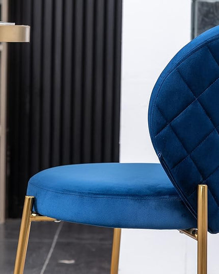 Roundhill Furniture Amoa Dining Chair, Set of 2, Blue - LeafyLoom