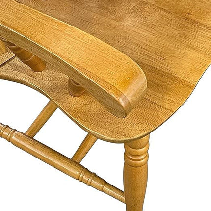 Sunset Trading Comfort Dining Arm Chair, 41", Light Oak - LeafyLoom