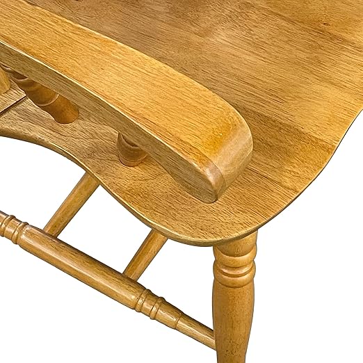 Sunset Trading Comfort Dining Arm Chair, 41", Light Oak - LeafyLoom