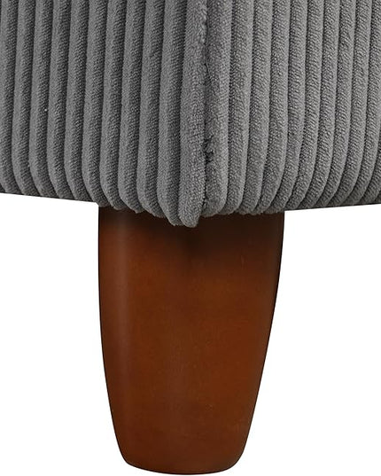 163.8" Large L Shaped Modular Sectional Sofa with Ottoman, 6-Seater Upholstered Combination Corner Couch for Living Room Office Spacious Space Furniture Sets, Gray, 163.8 Inch - LeafyLoom