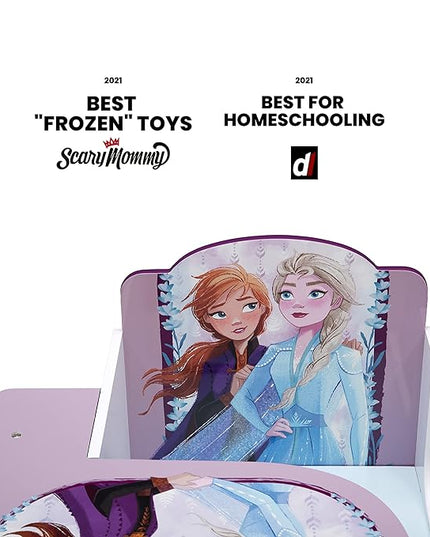 Delta Children Chair Desk with Storage Bin, Disney Frozen II Cup Holders|Arm Rest, Engineered Wood - LeafyLoom