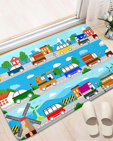 Car Carpet for Kids Kids Rugs for Playroom Car Track Rug Road Rug for Kids Car Play Rug Road Carpet for Toy Cars Car Track Rugs for Boys Car Rug for Boys Room 2'×3' - LeafyLoom
