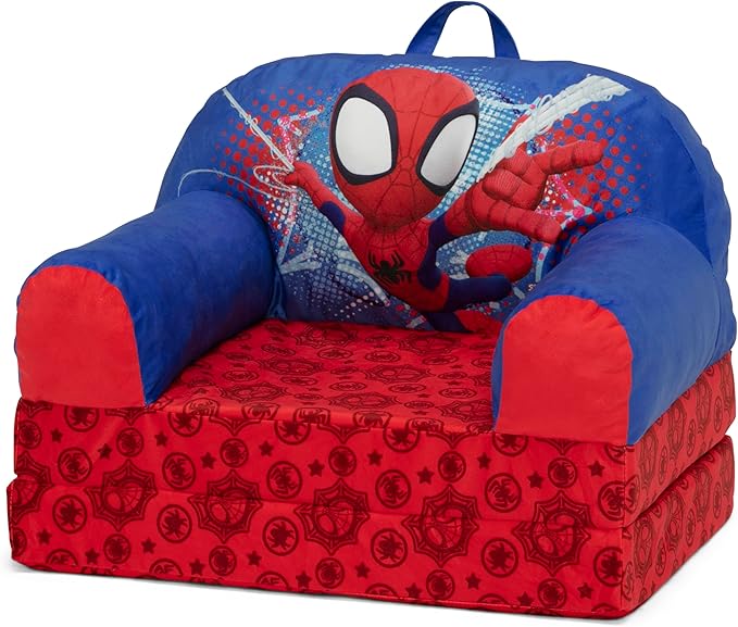Delta Children Cozee Buddy Flip-Out Kids Chair, Spidey and His Amazing Friends - LeafyLoom