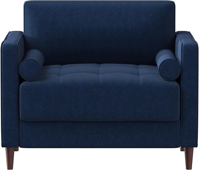 Lifestyle Solutions Lexington Armchair, Navy Blue - LeafyLoom