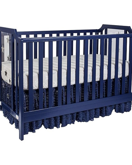 Suite Bebe Celeste 3 in 1 Convertible Island Crib Wood and Acrylic, Navy Blue - LeafyLoom