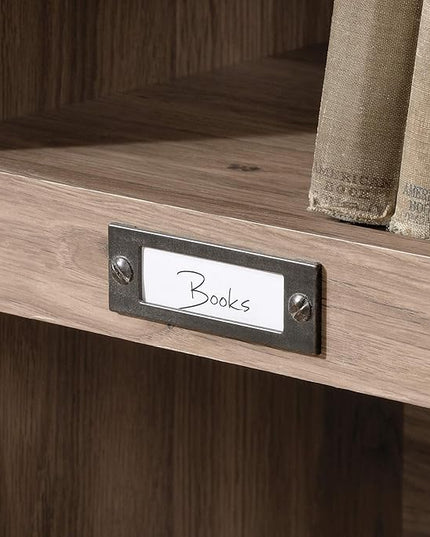 Sauder Barrister Lane Cubby Bookcase/ Book Shelf for Storage and Display, Salt Oak finish - LeafyLoom