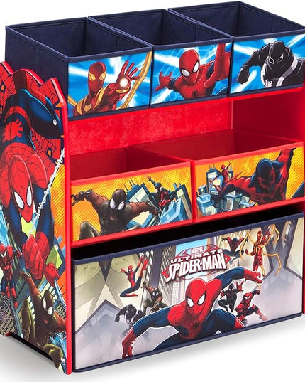 Delta Children Multi-Bin Toy Organizer, Marvel Spider Man - LeafyLoom