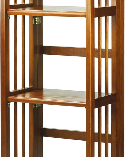 Casual Home 3-Shelf 14" Wide Folding Bookcase, Honey Oak (New) - LeafyLoom