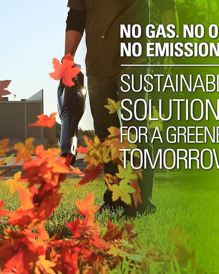 Greenworks 80V (125 MPH / 500 CFM / 75+ Compatible Tools) Cordless Axial Leaf Blower, 2.0Ah Battery and Charger Included - LeafyLoom
