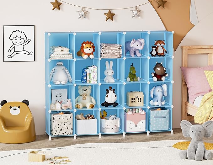 Portable Closet 6 cube closet organizers and storage Cube Storage Organizer Storage Shelf Bookcase Bookshelf with Metal Hammer, Storage Cubes Organizer Cabinet for Kids, Closet, Bedroom, Bathroom - LeafyLoom