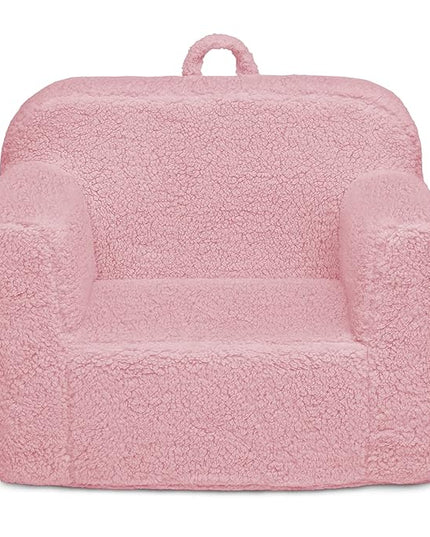 Delta Children Cozee Sherpa Chair, Pink - LeafyLoom